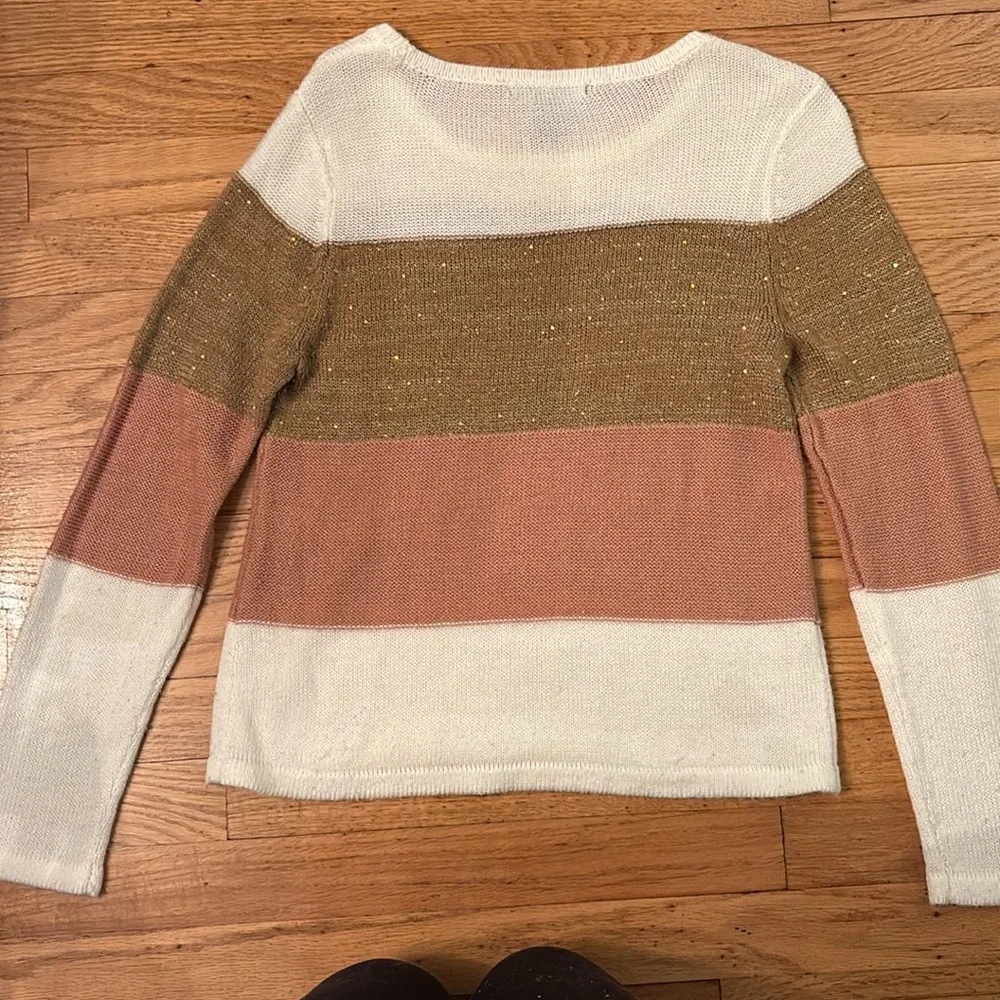 LAST CHANCE TIL 7/27! BOGO FREE! Tri colored Sweater